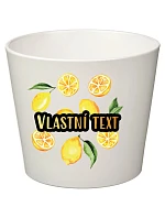 Biely keramický kvetináč s letným ovocím – veľký