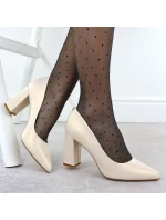 Béžové lodičky Sergio  s  podpatkem model 21906163 - LEONE