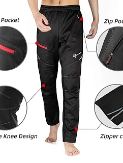 Rockbros – dlhé pánske cyklistické nohavice, čierne, veľkosť 4XL