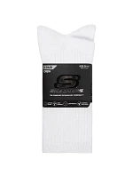 Skechers 3 ks unisex ponožky bez froté S601102-100 bílé 43–46