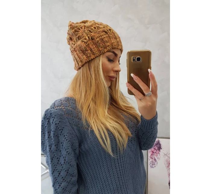 Fleecová čiapka Roksana K209 hnedá