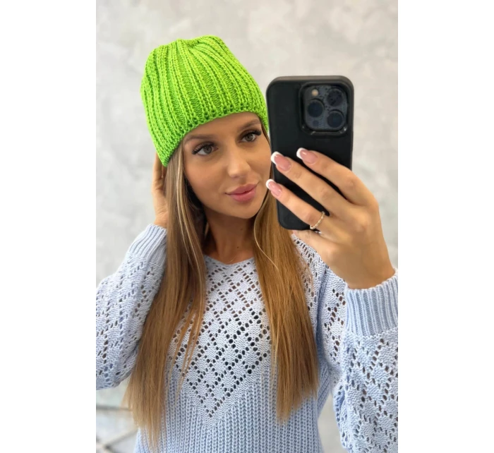 Dámská čepice Rebeka model 21798567 green neon - K-Fashion Dámská čepice Rebeka model 21798567 green neon - K-Fashion