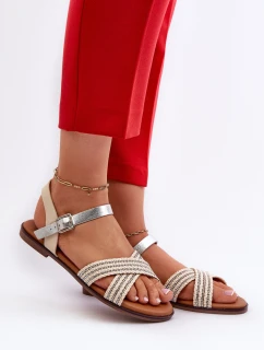 Ploché Dámské Sandály model 21660397 Béžové - S.Barski