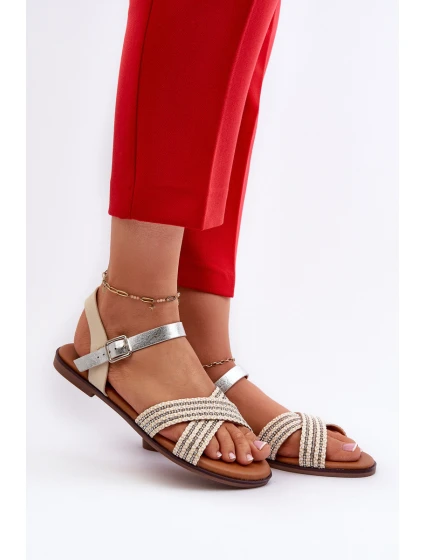 Ploché Dámské Sandály model 21660397 Béžové - S.Barski