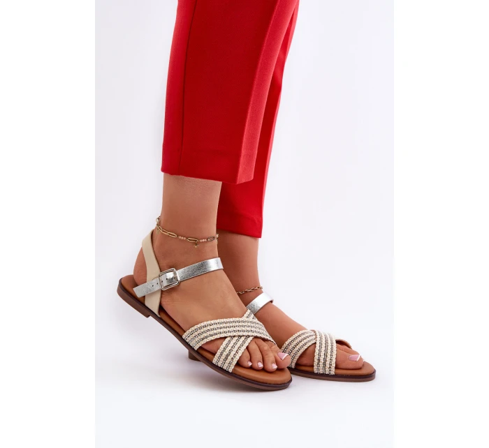 Ploché Dámské Sandály model 21660397 Béžové - S.Barski