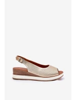 Kožené Sandály Na  Zlaté model 21693568 - Artiker