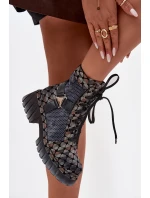 Skórzane Botki Workery Damskie Maciejka 07072-03 Multikolor