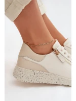 Kožené dámské polobotky se zipem béžové Dorothea Kožené dámské polobotky se zipem béžové Dorothea