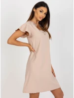 Sukienka WN SK model 18496684 beżowy - FPrice Sukienka WN SK model 18496684 beżowy - FPrice