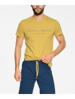 Pánske pyžamo Pulse 39738-18X Žltá a tmavo modrá - Henderson