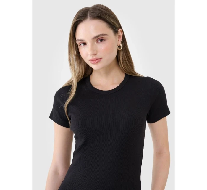 Dámské žebrované tričko model 21433273 - 4F