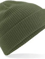 Beechfield B 50N Pletená čiapka z bio bavlny 53.0050 olivovo zelená