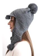 Dámská zimní čepice s kšiltem a grafitová model 21783021 - K-Fashion Dámská zimní čepice s kšiltem a grafitová model 21783021 - K-Fashion