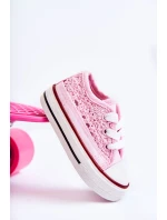 Dziecięce Trampki Z Koronką Różowe Roly-Poly Dziecięce Trampki Z Koronką Różowe Roly-Poly