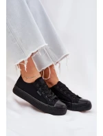 Materiałowe Trampki Damskie Na Platformie Big Star RR274775 Czarne