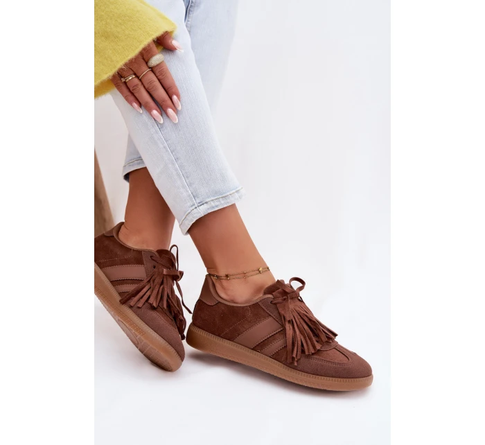 Dámské tenisky s třásněmi Hnědé Dorivelle