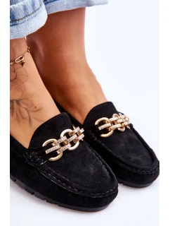 Dámské semišové mokasíny Černá Sorento