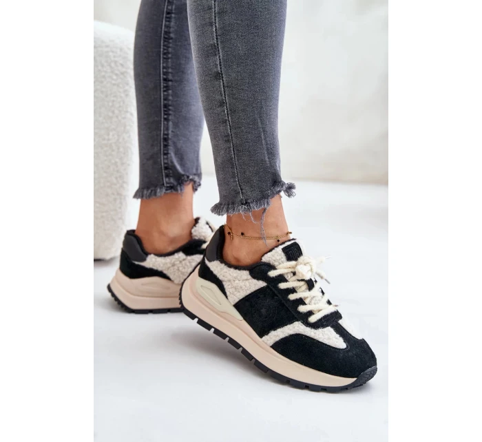 Zateplené dámske kožené tenisky Big Star HI-POLY SYSTEM Black Zateplené dámske kožené tenisky Big Star HI-POLY SYSTEM Black