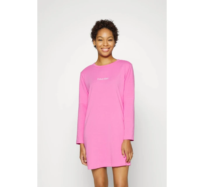 Dámska nočná košieľka Lounge QS6762E - TO3 - Hollywood ružová - Calvin Klein
