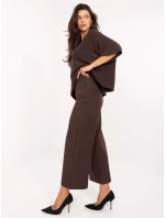 Dámské kalhoty IT SP model 21407076 Tmavě hnědá Rue Paris - FPrice Dámské kalhoty IT SP model 21407076 Tmavě hnědá Rue Paris - FPrice