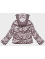 růžová krátká dámská bunda s odepínací kapucí model 19422319 - S'WEST