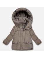 Svetlo hnedá dámska páperová bunda oversize S'West (B8539-48)