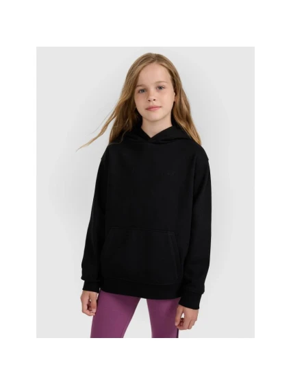 Dievčenská mikina bez prúžkov s kapucňou 4F 4FJWMM00TSWSF1862-20S