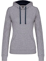 K 465 Dámská mikina s kontrastní kapucí oxford model 22509548 - Kariban K 465 Dámská mikina s kontrastní kapucí oxford model 22509548 - Kariban
