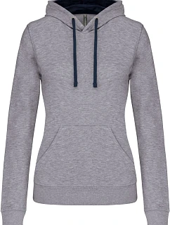 K 465 Dámská mikina s kontrastní kapucí oxford model 22509548 - Kariban