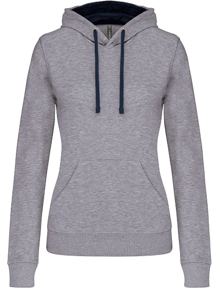 Kariban K 465 Dámska mikina s kontrastnou kapucou 20.K465 oxford grey/navy Kariban K 465 Dámska mikina s kontrastnou kapucou 20.K465 oxford grey/navy