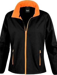 R Dámská 2vrstvá softshell bunda "Printable" 30. black/orange model 22428087 - Result