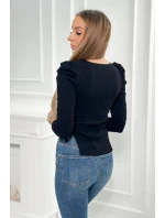 Halenka s model 18748535 rukávy černá - K-Fashion Halenka s model 18748535 rukávy černá - K-Fashion