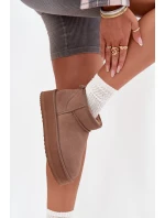 Semišové zimní boty pro ženy na platformě model 21707692 béžové - VINCEZA