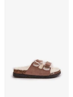 Dámske papuče s prackami a kožou Ezilena Dámske papuče s prackami a kožou Ezilena