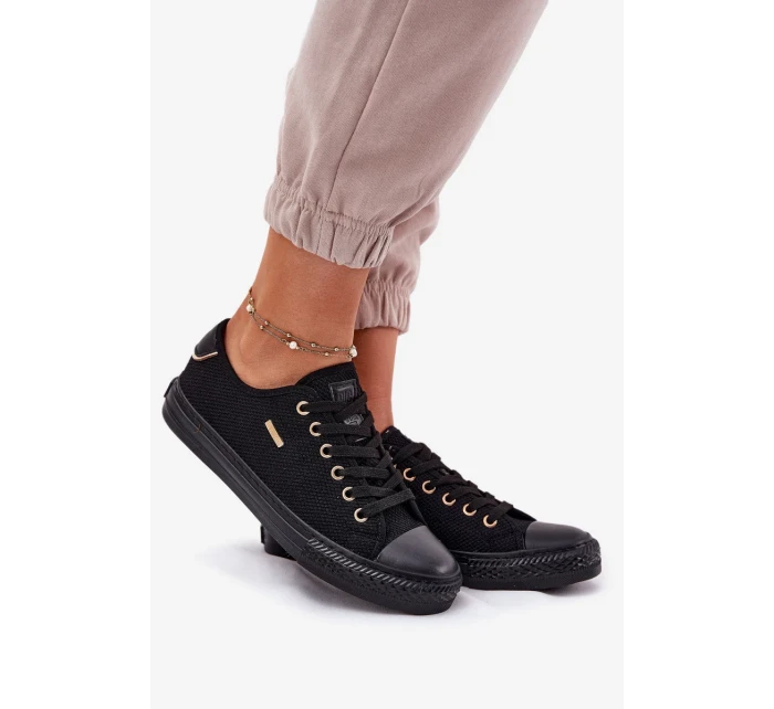 Dámske plátenné tenisky Big Star - čierne Dámske plátenné tenisky Big Star - čierne