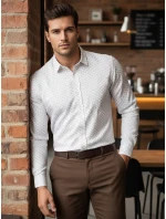 Pánska biela košeľa FashionStreet DX2437