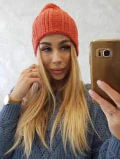 Fleecová čepice  červená model 18751433 - K-Fashion