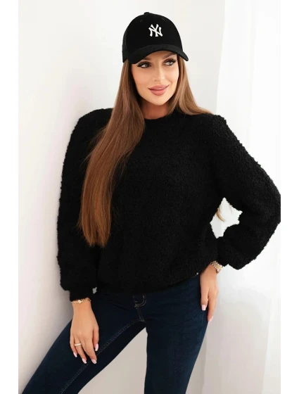 Dámsky mäkký mohérový sveter čierny