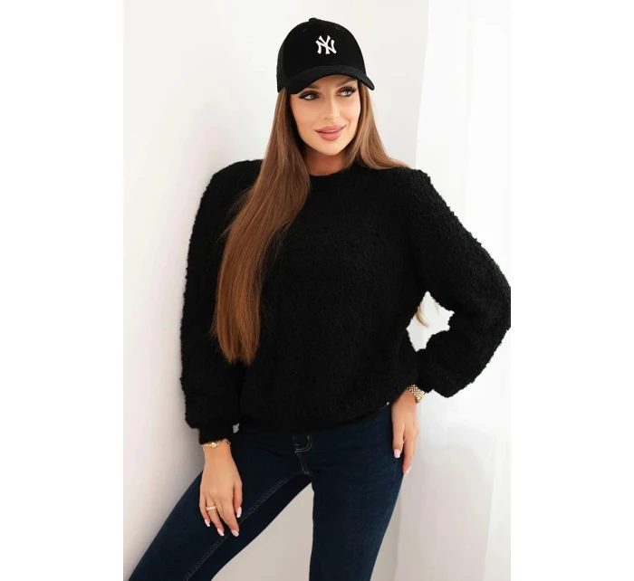 Dámsky mäkký mohérový sveter čierny
