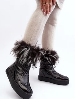 Dámské sněhule s kožešinou černé Big Star model 21637234 - Big Star Shoes