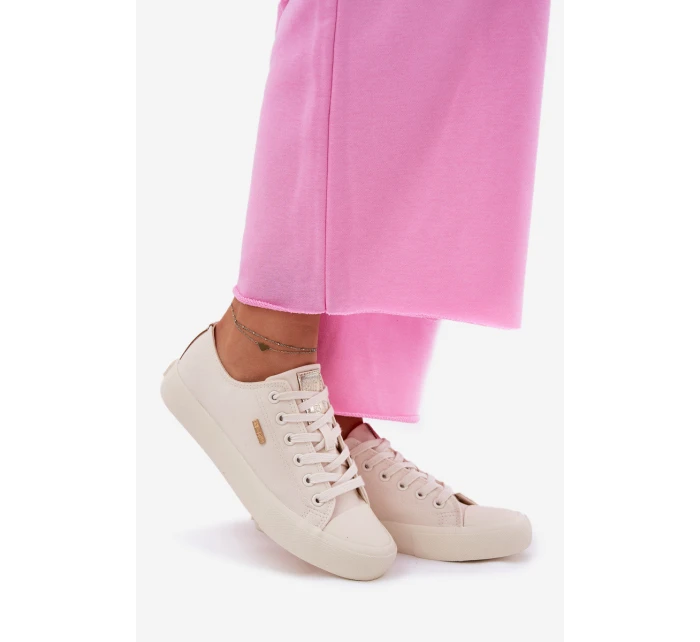 Materiałowe Trampki Damskie Big Star RR274768 Beżowe