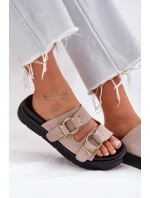 Dámské Sametové Sandały S Přezkami Big Star Světle Růžové model 21694391 - Big Star Shoes Dámské Sametové Sandały S Přezkami Big Star Světle Růžové model 21694391 - Big Star Shoes