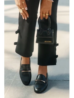 Skórzane Półbuty Mokasyny Damskie Maciejka K6809-01 Czarne