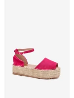 Dámské espadrilky na platformě s pletením fuchsie model 21704459 - Boto