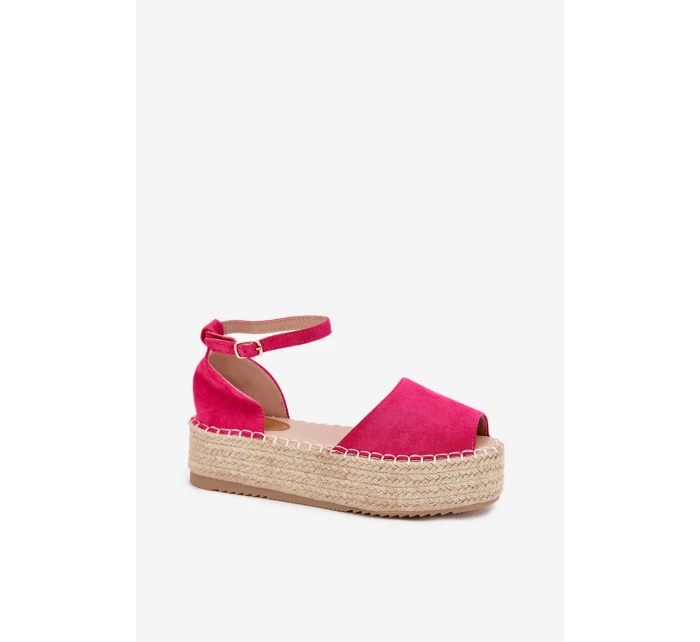 Dámské espadrilky na platformě s pletením fuchsie model 21704459 - Boto