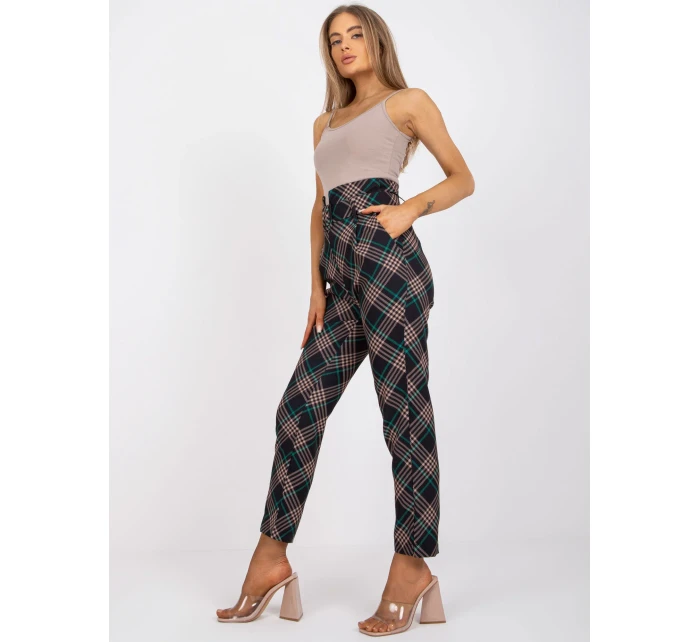 DHJ nohavice SP 3689.08 čierna a zelená