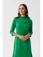 S346 Šaty so zaväzovaním za krk - zelené S346 Šaty so zaväzovaním za krk - zelené