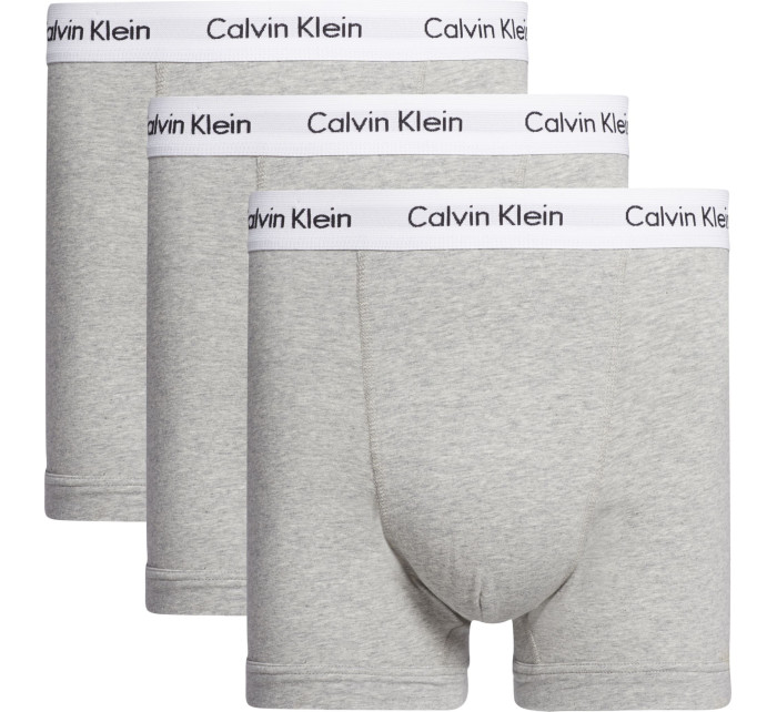 Pánske trenírky 3 Pack Trunks Cotton Stretch 0000U2662G080 šedá - Calvin Klein