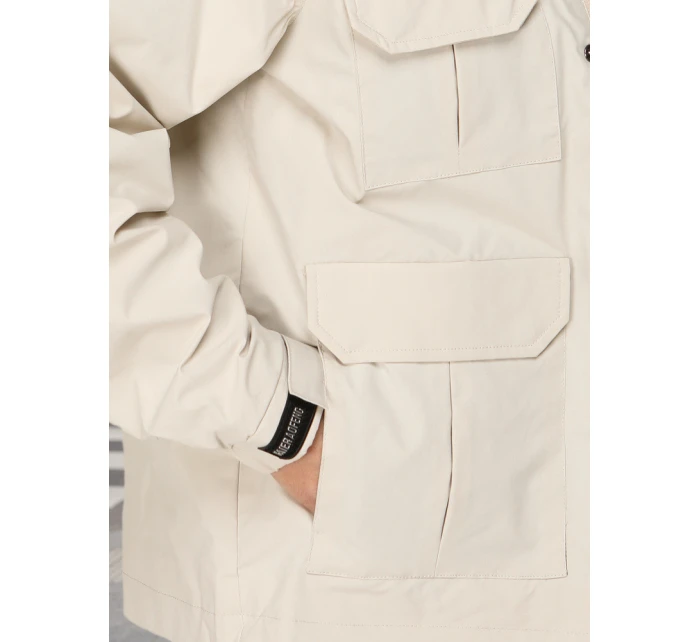 Pánska prechodná bunda s kapucňou biela FashionStreet TX5134