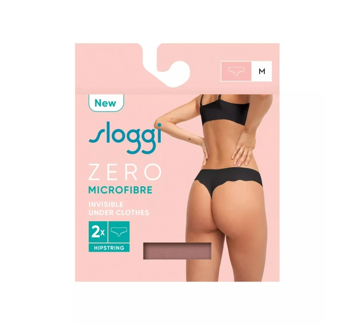 Dámske nohavičky ZERO Microfibre 2.0 Hipstring 2P - CACAO - hnedé 1141 - SLOGGI